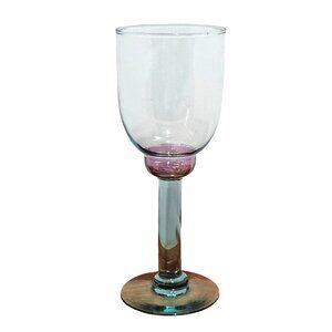 Pfaltzgraff Juniper Wine Glass 8.5" teal cranberry goblet glass 12oz